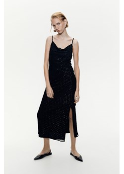 H & M - Brokatowa sukienka na ramiączkach - Czarny ze sklepu H&M w kategorii Sukienki - zdjęcie 169593460