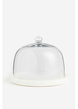 H & M - Szklana kopuła z podstawą - Biały ze sklepu H&M w kategorii Naczynia - zdjęcie 169593524