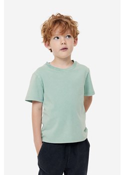 H & M - Bawełniany T-shirt - Zielony ze sklepu H&M w kategorii T-shirty chłopięce - zdjęcie 169593563