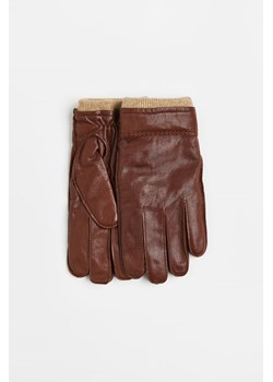 H & M - Skórzane rękawiczki - Beżowy ze sklepu H&M w kategorii Rękawiczki męskie - zdjęcie 169593591