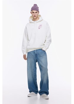 H & M - Bluza z kapturem Oversized Fit - Biały ze sklepu H&M w kategorii Bluzy męskie - zdjęcie 169593601