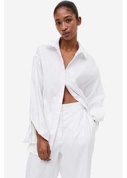 H & M - Koszula z koronkowym tyłem - Biały ze sklepu H&M w kategorii Koszule damskie - zdjęcie 169593630