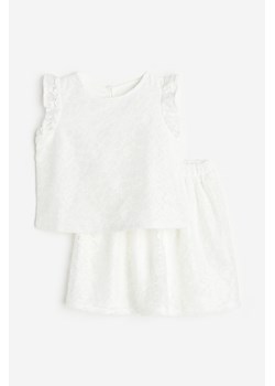 H & M - Koronkowy komplet 2-częściowy - Biały ze sklepu H&M w kategorii Komplety dziewczęce - zdjęcie 169593781