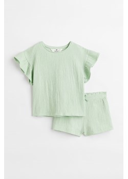 H & M - Kreszowany komplet - Zielony ze sklepu H&M w kategorii Komplety dziewczęce - zdjęcie 169593802