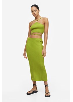 H & M - Krótki top z wiązaniem - Zielony ze sklepu H&M w kategorii Bluzki damskie - zdjęcie 169593810