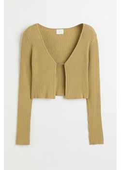H & M - Kardigan w prążki - Żółty ze sklepu H&M w kategorii Swetry damskie - zdjęcie 169593824