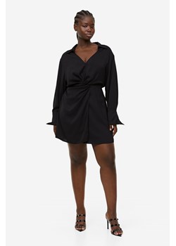 H & M - Szmizjerka ze skręconym detalem - Czarny ze sklepu H&M w kategorii Sukienki - zdjęcie 169593831