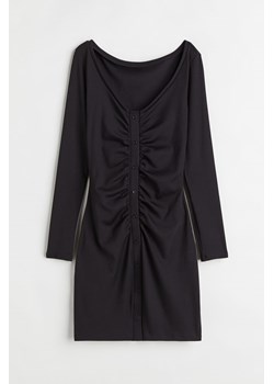 H & M - Sukienka z guzikami z przodu - Czarny ze sklepu H&M w kategorii Sukienki - zdjęcie 169593893