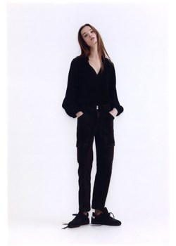 H & M - Dżinsowe spodnie cargo - Czarny ze sklepu H&M w kategorii Spodnie damskie - zdjęcie 169593972