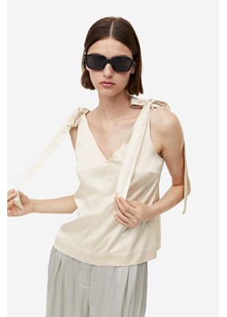 H & M - Top z wiązanymi ramiączkami - Beżowy ze sklepu H&M w kategorii Bluzki damskie - zdjęcie 169594063