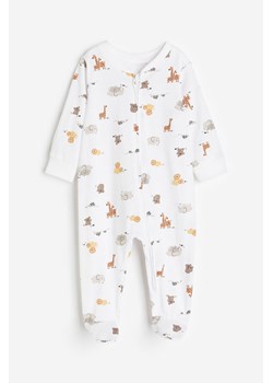 H & M - Piżama jednoczęściowa z pełnymi stópkami - Brązowy ze sklepu H&M w kategorii Pajacyki - zdjęcie 169594171