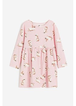 H & M - Dżersejowa sukienka z bawełny - Różowy ze sklepu H&M w kategorii Sukienki dziewczęce - zdjęcie 169594282