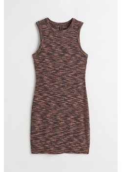 H & M - Sukienka z dzianiny w prążki - Czarny ze sklepu H&M w kategorii Sukienki - zdjęcie 169594374