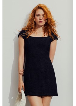 H & M - Sukienka z przędzy bouclé - Czarny ze sklepu H&M w kategorii Sukienki - zdjęcie 169594424