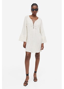 H & M - Crinkled tunic dress - Biały ze sklepu H&M w kategorii Sukienki - zdjęcie 169594532