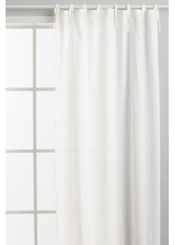 H & M - Zasłona z domieszką lnu 2-pak - Biały ze sklepu H&M w kategorii Zasłony - zdjęcie 169594641