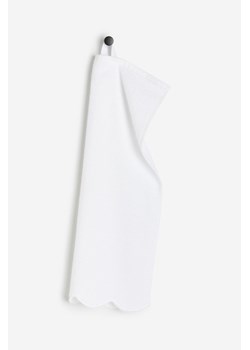 H & M - Ręcznik dla gości z falistymi brzegami - Biały ze sklepu H&M w kategorii Ręczniki - zdjęcie 169594652