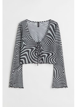 H & M - Siateczkowy kardigan - Czarny ze sklepu H&M w kategorii Swetry damskie - zdjęcie 169594811