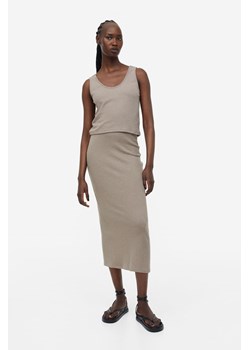 H & M - Ołówkowa spódnica z rozcięciem - Brązowy ze sklepu H&M w kategorii Spódnice - zdjęcie 169594910