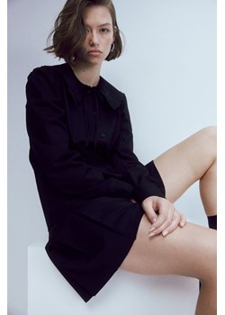 H & M - Koszula z dużym okrągłym kołnierzykiem - Czarny ze sklepu H&M w kategorii Koszule damskie - zdjęcie 169594913