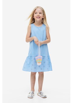 H & M - Bawełniana sukienka trapezowa - Niebieski ze sklepu H&M w kategorii Sukienki dziewczęce - zdjęcie 169594954