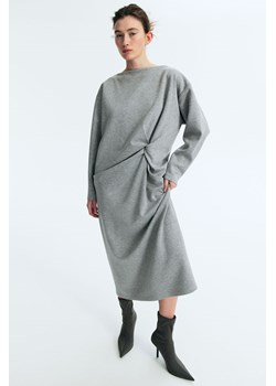 H & M - Sukienka oversize ze skręconym detalem - Szary ze sklepu H&M w kategorii Sukienki - zdjęcie 169595022
