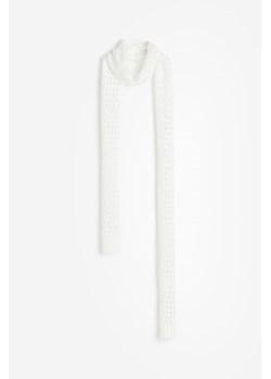H & M - Wąski ażurowy szalik - Biały ze sklepu H&M w kategorii Szaliki i chusty damskie - zdjęcie 169595102