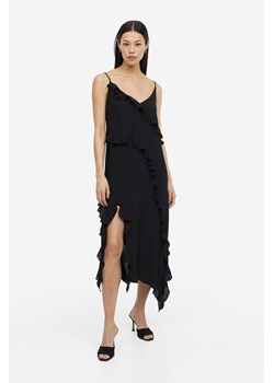 H & M - Sukienka z falbanką - Czarny ze sklepu H&M w kategorii Sukienki - zdjęcie 169595114