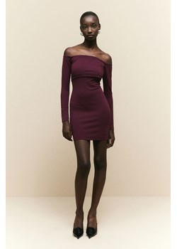 H & M - Sukienka z odkrytymi ramionami - Czerwony ze sklepu H&M w kategorii Sukienki - zdjęcie 169595230