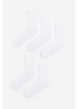 H & M - Skarpety 5-pak - Biały ze sklepu H&M w kategorii Skarpetki męskie - zdjęcie 169595250