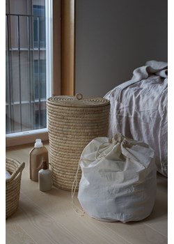 H & M - Słomkowy kosz na pranie - Beżowy ze sklepu H&M w kategorii Kosze na pranie - zdjęcie 169595443