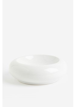 H & M - Ozdobna miska z kamionki - Biały ze sklepu H&M w kategorii Misy i tace dekoracyjne - zdjęcie 169595562
