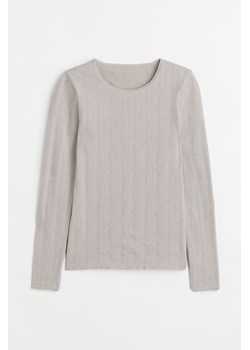 H & M - Bezszwowy top piżamowy - Szary ze sklepu H&M w kategorii Piżamy damskie - zdjęcie 169595751