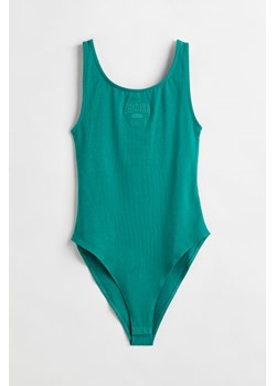 H & M - Body z nadrukiem - Zielony ze sklepu H&M w kategorii Body damskie - zdjęcie 169595891