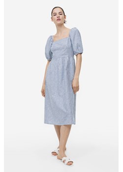 H & M - Sukienka z domieszką lnu - Niebieski ze sklepu H&M w kategorii Sukienki - zdjęcie 169595952