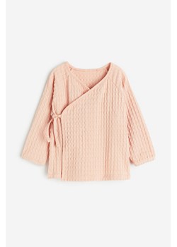 H & M - Kopertowy kardigan - Pomarańczowy ze sklepu H&M w kategorii Bluzy i swetry - zdjęcie 169595963