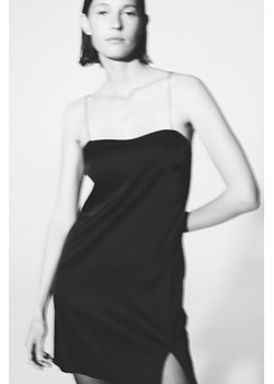 H & M - Satynowa koszula nocna na ramiączkach - Czarny ze sklepu H&M w kategorii Koszule nocne - zdjęcie 169595993
