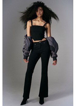 H & M - Gorsetowy top z diagonalu - Czarny ze sklepu H&M w kategorii Bluzki damskie - zdjęcie 169596092