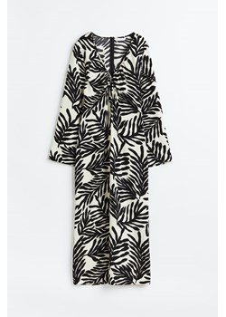 H & M - Krepowana sukienka z wiązanym detalem - Czarny ze sklepu H&M w kategorii Sukienki - zdjęcie 169596230