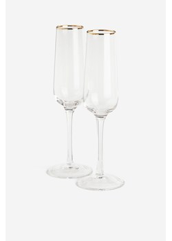 H & M - Kieliszek do szampana 2-pak - Biały ze sklepu H&M w kategorii Kieliszki - zdjęcie 169596304