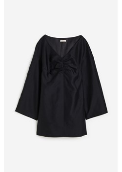 H & M - Sukienka z diagonalu z domieszką jedwabiu - Czarny ze sklepu H&M w kategorii Sukienki - zdjęcie 169596331