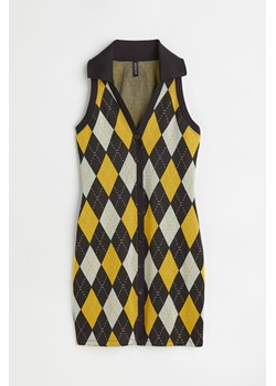 H & M - Sukienka z żakardowej dzianiny - Czarny ze sklepu H&M w kategorii Sukienki - zdjęcie 169596484