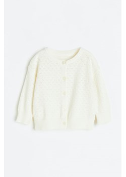 H & M - Ażurowy kardigan - Biały ze sklepu H&M w kategorii Bluzy i swetry - zdjęcie 169596540