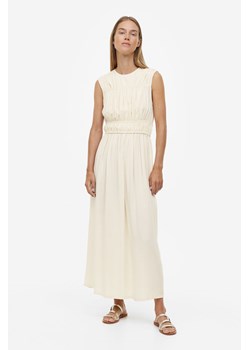 H & M - MAMA Marszczona sukienka dla karmiącej - Beżowy ze sklepu H&M w kategorii Sukienki ciążowe - zdjęcie 169596613