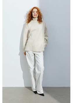 H & M - Sweter oversize z golfem - Beżowy ze sklepu H&M w kategorii Swetry damskie - zdjęcie 169596673