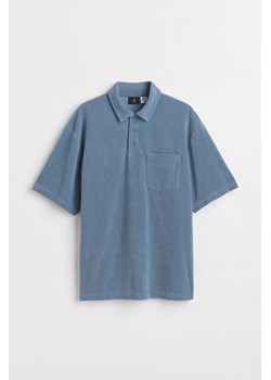 H & M - Top polo z frotte Relaxed Fit - Niebieski ze sklepu H&M w kategorii T-shirty męskie - zdjęcie 169596753