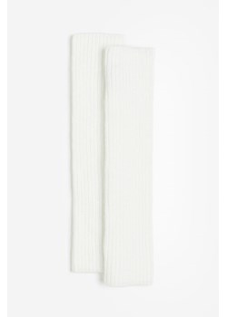 H & M - Dzianinowe ocieplacze na ręce - Biały ze sklepu H&M w kategorii Rękawiczki damskie - zdjęcie 169596811