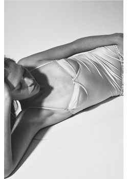 H & M - Satynowe body balkonetka - Brązowy ze sklepu H&M w kategorii Body damskie - zdjęcie 169596840