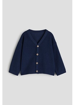 H & M - Kardigan w waflowy splot - Niebieski ze sklepu H&M w kategorii Bluzy i swetry - zdjęcie 169597033
