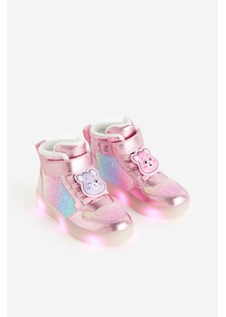 H & M - Ocieplane buty sportowe z migającymi diodami - Różowy ze sklepu H&M w kategorii Buty sportowe dziecięce - zdjęcie 169597091